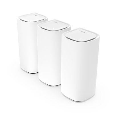 Linksys Système WiFi 6E Mesh Linksys Velop Pro MX6203-KE – Routeur Cognitive Mesh 6 GHz et 5,4 Gbit/s – Couverture Multiroom Jusqu’à 825 m² et 600 Appareils – Lot de 3
