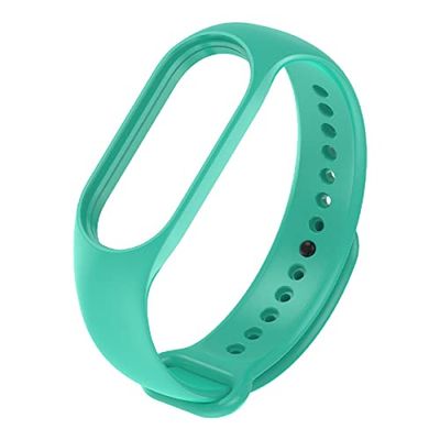 Armband voor Xiaomi Mi Smart Band 2, kleurrijke reservearmband, verstelbaar, zacht en ademend TPU-horlogebandje, waterdicht, aquamarijn