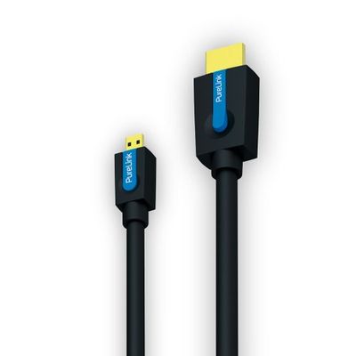 PureLink CS1200-015 – High-Speed Micro-HDMI/HDMI-kabel med Ethernet – HDMI 2.0 kompatibel (4K 3D) – 1,5 m