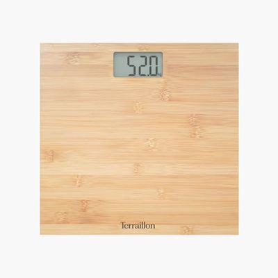 Terrailler personvåg BAMBOO SCALE ren bambu bricka ultraplatt - LCD-skärm - kapacitet 150 kg - bambu