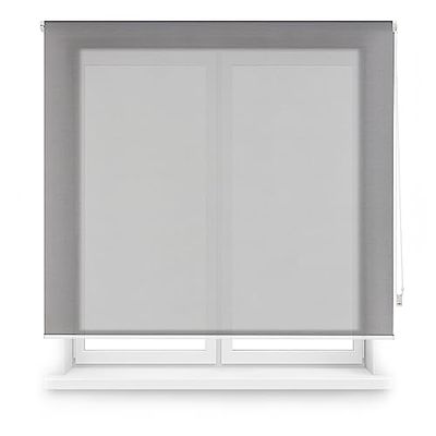 Decorblind | Estor Enrollable Tejido Screen Tamaño: 100x250 - Reducción de Destellos sin Renunciar a la Luz – Estor fácil instalación Pared o Techo – Estor Ventana Color: Marengo