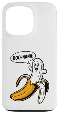 Ghost Banana Halloween Comic Graphic Boonana Case for iPhone 13 Pro