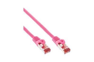 InLine 76403M patchkabel, S/FTP (PiMf), Cat.6, 250 MHz, PVC, koppar, rosa, 3 m