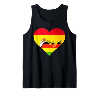 Bandiera del patrimonio del cuore della Spagna e dello Zimbabwe Canotta
