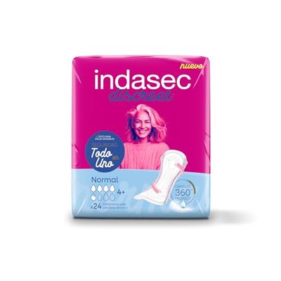 Indasec, Lot de 6 sachets de compresses Discreet Normal, 144