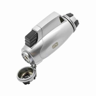 True Utility TU407 TURBOJET LIGHTER - MECHERO POTENTE Y A PRUEBA DE VIENTO, Plateado (chrome), Estandar