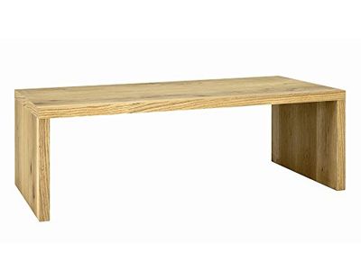 HAKU Möbel Mesa de café, chapa de madeira autêntica, carvalho, 120 x 60 x 40 cm