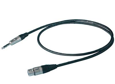 Proel ESO245LU10 Esoteric audiokabel (6,3 mm stereo-jack op XLR 3-polige stekker, neutrale stekker, 10 m, NP3X-HPC250-NC3MXX) zwart