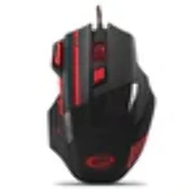 Esperanza IT Accessories – Esperanza EGM201R Wired 7D Gaming Optical Mouse USB MX201 – Wolf – Red
