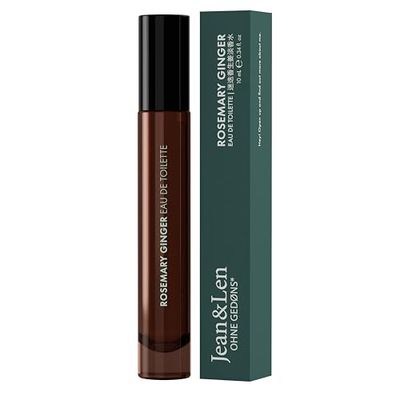 Jean & Len Eau de Toilette Rosemary and Ginger Fragrance, practical mini perfume, optimal for on the go, minimalistic glass flacon, 10 ml