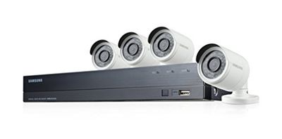 Samsung SDH-B74041P/CU - Set di videosorveglianza Full HD a 8 canali con 4 telecamere, multicolore