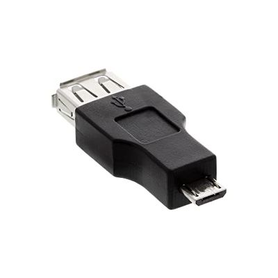 InLine 31608 cavo di interfaccia e adattatore MicroUSB-B USB-A Nero