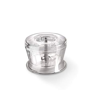 bamix Vorgeschlagener Wert Grinder Accessory for all Stick Blenders with an Output of Less Than 250 watts, Chopper Attachment for Grinding, Stainless Steel Double Blade, Transparent