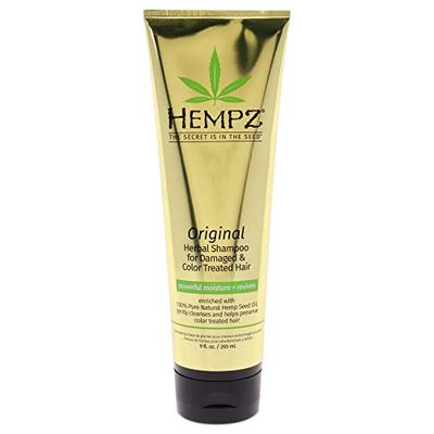 Hempz Original Herbal Shampoo for Damaged and Color Treated Hair 9 Fluid Ounce Pearl Yellow