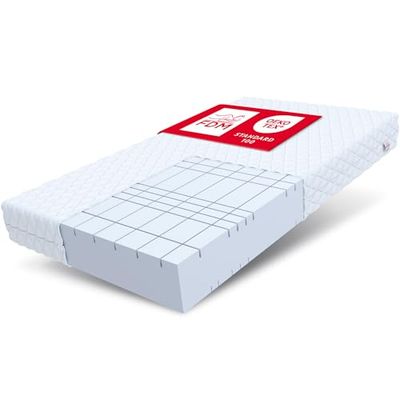 FDM Pearl Max Matelas 160x200 cm Mousse à Mémoire de Forme Épaisseur 20 cm Fermeté H4 Matelas à Deux Faces 7 Zones de Confort Housse Lavable Oeko-TEX Hypoallergénique