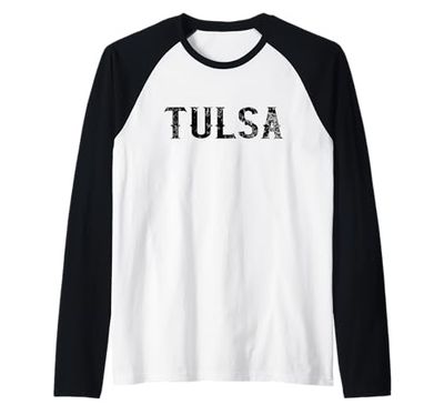Abbigliamento Tulsa Vintage Script Maglia con Maniche Raglan