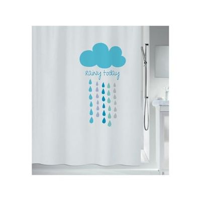 Spirella Tenda da Doccia in Poliestere Cloud 180x200 cm Blu e Bianco