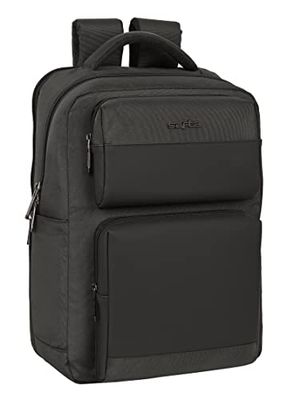 Safta - Sac à dos 2 poches portable 15,6" + USB Business Grey 31 x 44 x 13 cm, multicolore (642202377)