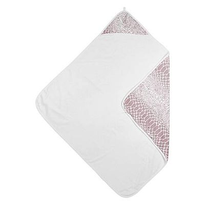 Meyco Chusta z kapturem dla niemowląt - Snake Lilac - 90 x 90 cm - opakowanie pojedyncze