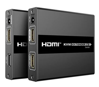 Premium Cord - Extensor HDMI USB (60 m, via LAN, sem compactar nem latência)