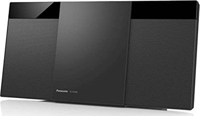 Panasonic SC-HC300EG-K, Microcorrente (Home Audio Micro System, 1 discos, 20 W, 1 via, rádio FM, Bluetooth, design elegante e fino, sistema Hi Fi, som nítido e puro) cor preta