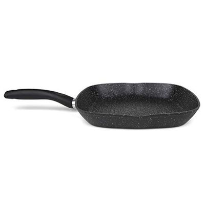 Orbegozo RUF 1028 - Poêle à griller en aluminium forgé avec surface antiadhésive, 28 cm de diamètre, convient à tous les types de cuisinières, sans PFOA