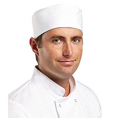 Whites Chefs Apparel A203-XL Chef Skull Cap, White