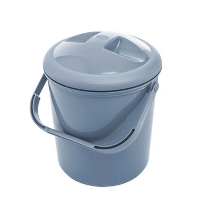 Rotho Babydesign Bella Bambina blöjhink - Luktsäker blöjhink av återvunnen plast, hygienisk & miljövänlig - platsbesparande & lätt att rengöra, perfekt för barnrum, blå