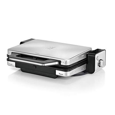 WMF Lono - Contact Grill 2 en 1, 2100 W, Temperatura y altura ajustable, Bandeja antigoteo, 2 placas de aluminio fundido