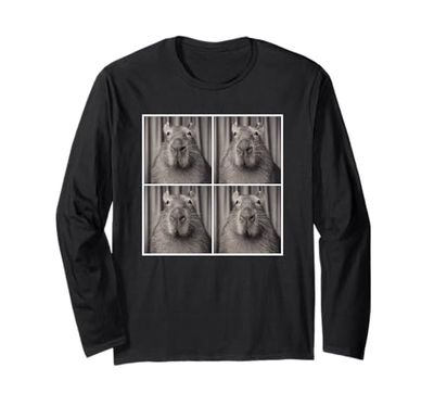 Capybara Photo Booth - Meme divertente per amanti degli animali Maglia a Manica