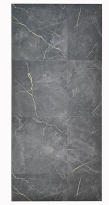 Tadi & Imperio1979 Tapis Vinyle antidérapant Long Anthracite Ivoire, Motif marbre, pour Cuisine, Salon, Bureau, Gris
