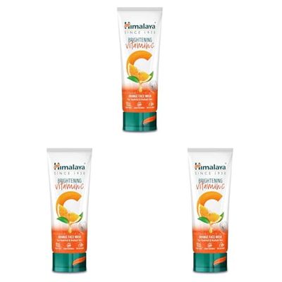Himalaya Brightening Vitamin C Orange Face Wash | Brightening Face Cleanser | Remove Dull Skin |100ml (Pack of 3)