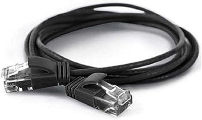 wantecWire Bardzo cienki kabel krosowy CAT.6 UTP, długość 20 m, czarny