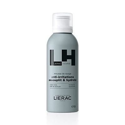 Lierac Homme Schiuma da Barba Anti-irritazioni, Idratante e Lenitiva, per Tutti i Tipi di Pelle, Formato da 150 ml
