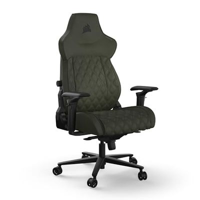 CORSAIR TC500 LUXE Gamingstoel – Hoogwaardig Ademend Textiel – Brede Zitting – Armsteunen in Vijf Richtingen Verstelbaar – 90-160 graden Kantelbaar – Verstelbare Lendensteun – Sherwood