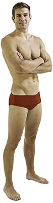 Finis Aqua Solid Red 34 Swim Briefs, röd, en storlek herr, Färg: röd, One size