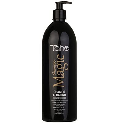 Tahe Magic Shampooing alcalin éliminateur de résidus avec Collagène naturel et Huile d’Argan, 1000 ml