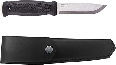 MORAKNIV Garberg Couteau Fixe Mixte Adulte, Manche Caoutchouc Noir