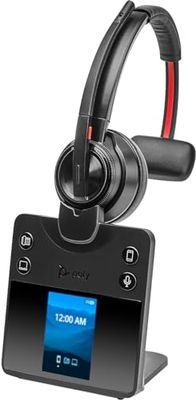 Poly Savi 8410 Office - Savi 8400 Series - Headset - On-Ear - DECT/Bluetooth - Wireless - Black - Certified for Microsoft Teams