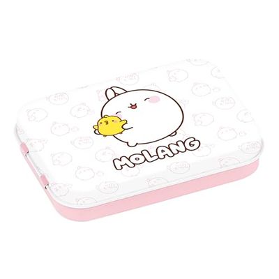 Viquel - Boîte à Bons Points MOLANG – Boîte Métallique Enfant, Idéale pour Récompenses Scolaires et Organiser les Bons Points