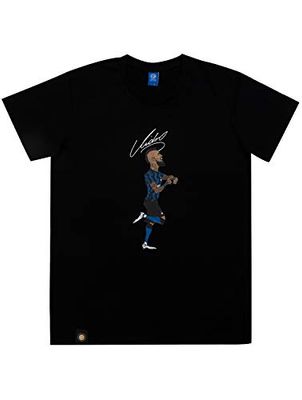 Inter T-Shirt Characters Vidal Black Edition, Unisex – Adulto, Nero, XXL