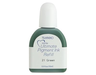 Tsukineko VersaColor Refill-Green Verde Recambio del teléfono móvil, Talla única