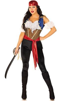 Leg Avenue Ravishing Pirate Catsuit Déguisement pour femme Taille S