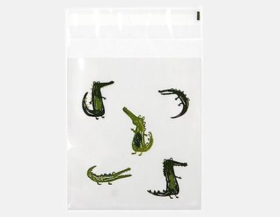 Dailylike Buste in plastica trasparente crocodile 10 x 11 cm. 10u.