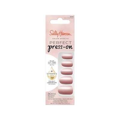 Sally Hansen Faux Ongles Salon Effects Perfect Press-On, 141 OUT OF THIS PEARL, N'abîment pas vos Ongles Naturels, Manucure Rapide & Facile, Résultat Professionnel, Capsules Réutilisables.