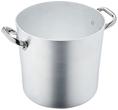 Pentole Agnelli ALMA10322 Panela alta com duas alças de aço inoxidável, alumínio profissional de 3 milímetros, 8,4 l