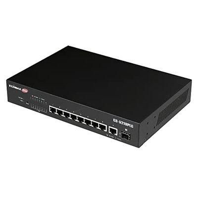Edimax GS-5210PLG - 10-Port Gigabit Long Range PoE+ Web Smart Switch with 1 SFP Port