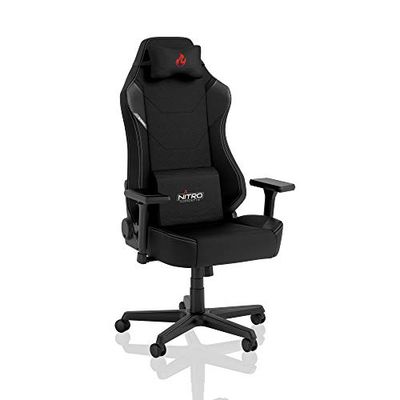 NITRO CONCEPTS X1000 Gaming Stoel - Bureaustoel - Stoffen Bekleding - 135 kg - Zwart