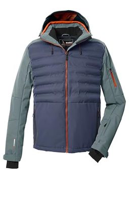 Killtec Giacca ibrida da da uomo con cappuccio rimovibile e paraneve KSW 72 MN SKI JCKT, blu notte, 4XL, 43435-000