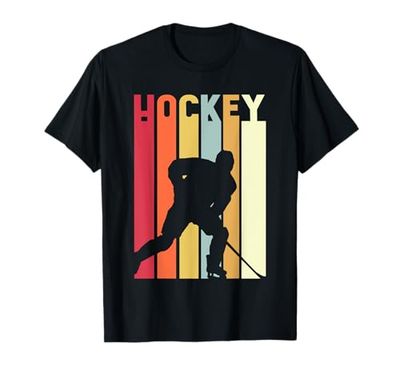 Ice Hockey Vintage Retro Style Gift for Hockey Player Coach Maglietta